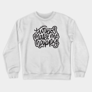 Turbos Make Me Happy - Dark Gray Crewneck Sweatshirt